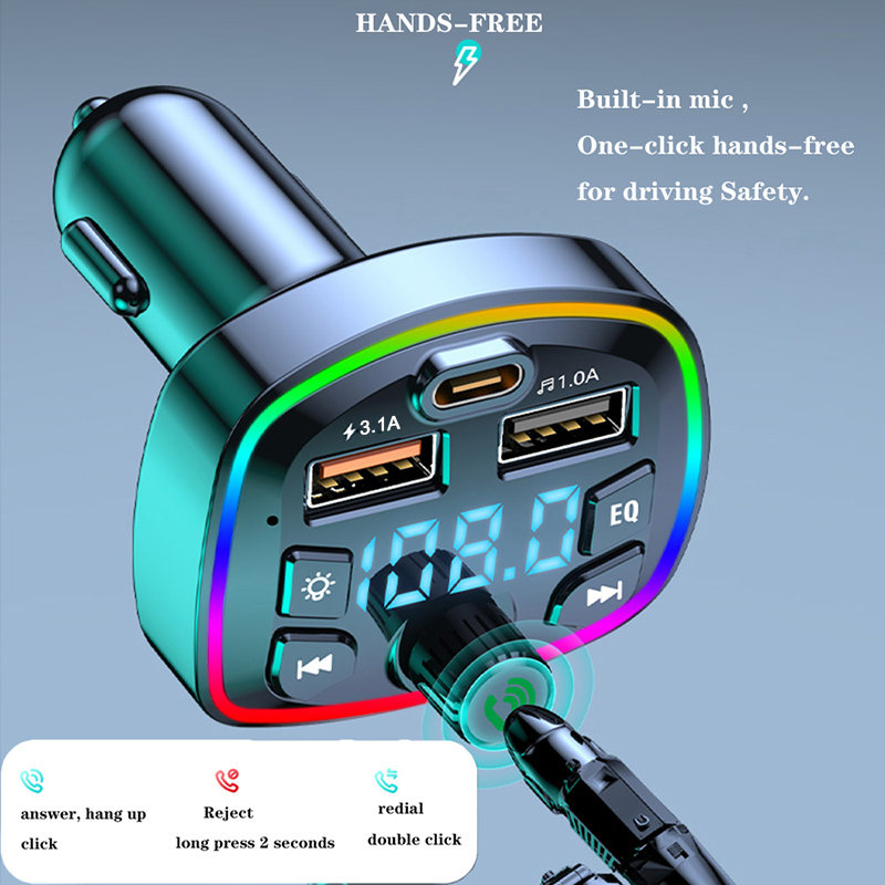 Bluetooth Adapter Receiver - 자동차 블루투스 5.0 FM 송신기 무선