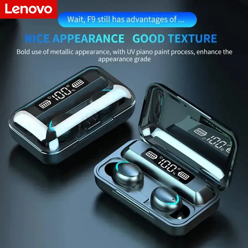 Earbuds Charging Case - 레노버 F9 블루투스 무선 헤드폰 -