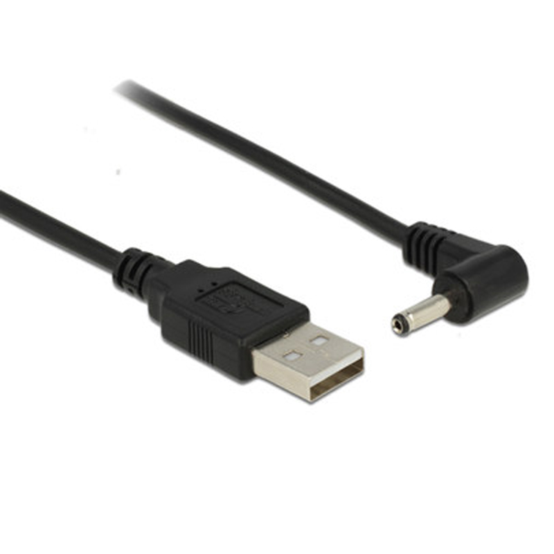 Cable Extension 3.5 - 검은색 팔꿈치 90 USB 남성-남성 DC