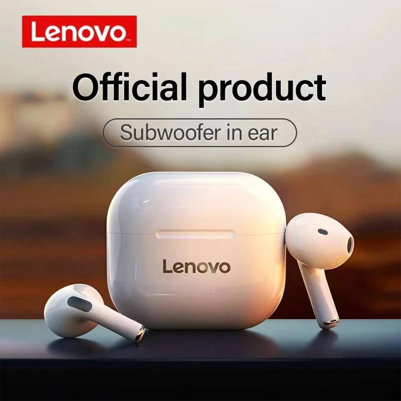 Wired Earphone Mic - 오리지널 레노버 LP40 블루투스 이어폰 5.0