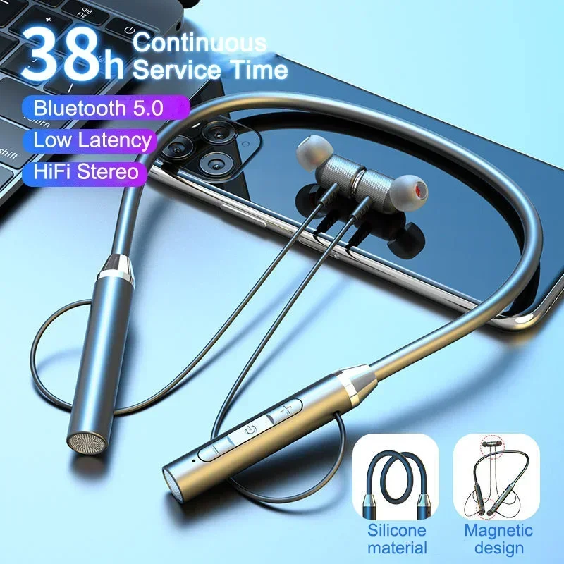 Bluetooth Headset On Ear - K58 무선 헤드폰 블루투스 넥밴드 마그네틱