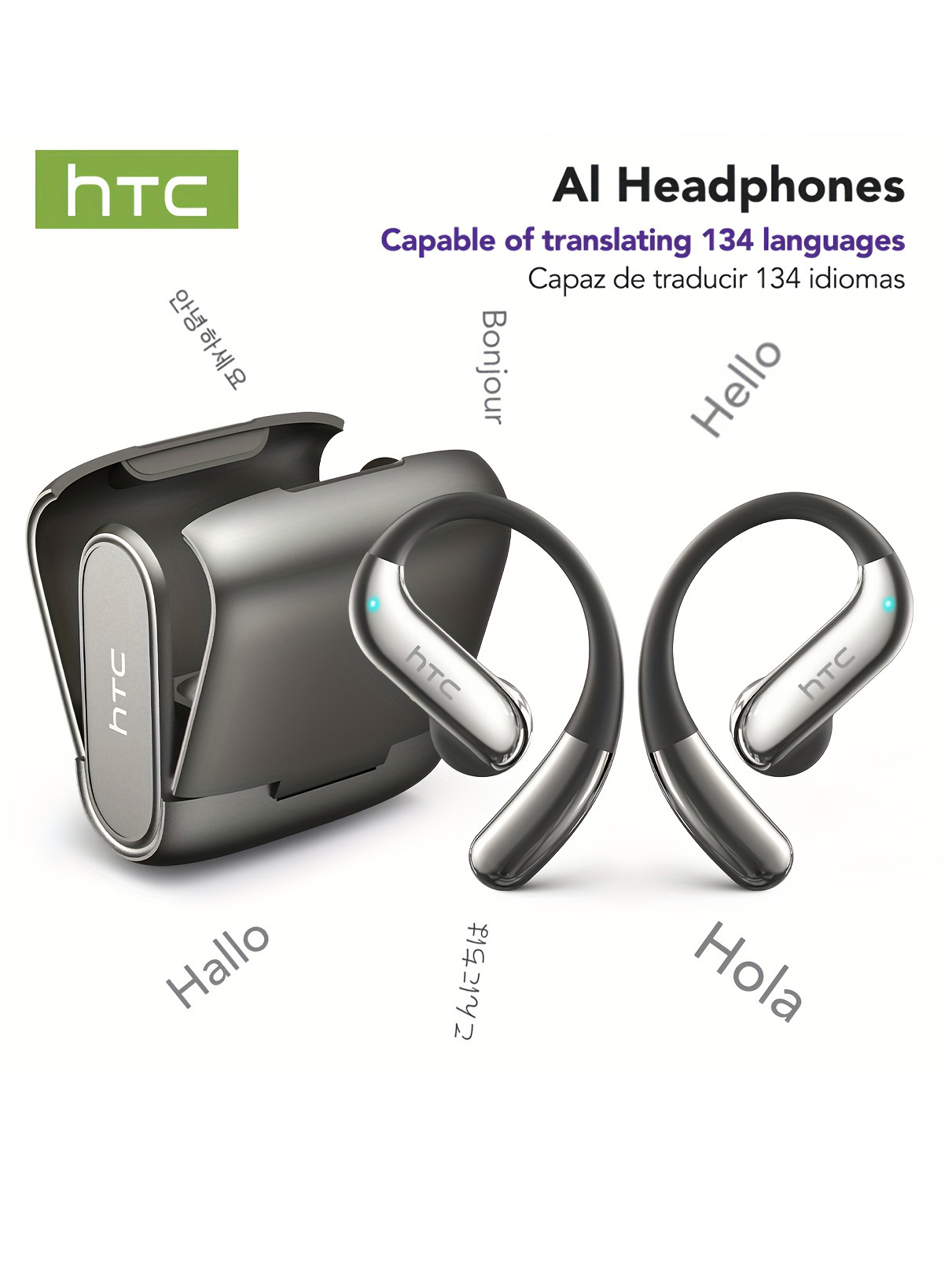 Earbuds Charging Case - 오픈 이어 블루투스 헤드폰 HTC 30시간