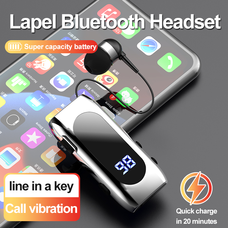 Wired Earphone Mic - K55 라펠 블루투스 헤드셋 20시간 이상