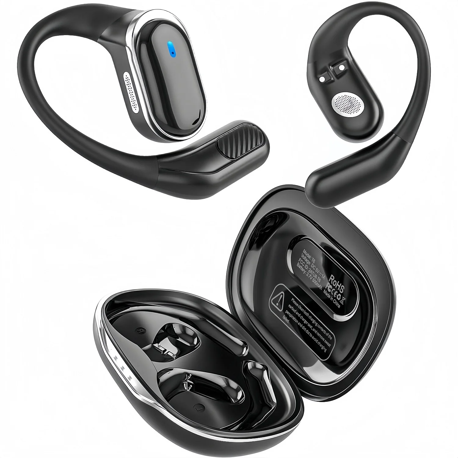 Sports Earphone Hook - 블루투스 이어폰 무선 헤드폰(마이크 포함) 공기