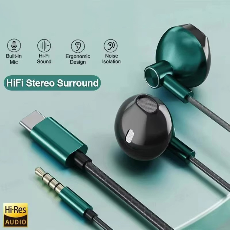 타입 C 3.5mm 하이파이 스테레오 유선 이어폰 중저 - Wired Earphone Mic 리뷰 및 가격