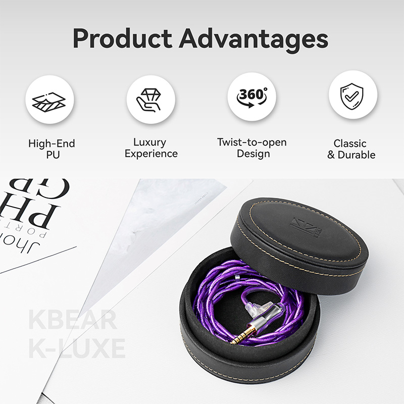 KBEAR K-Luxe 보관용 보호 케이스 PU 이어폰 - Headphone Case Hard 리뷰 및 가격